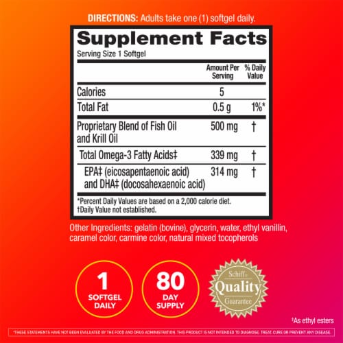Schiff MegaRed 4 in 1 Omega-3s Value Pack Softgels 500mg Perspective: left