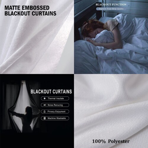 Bargain Hunters 2-Panel: Lido Matte Embossed Thermal Blackout Bedroom Window Grommet Curtain, 1 ...