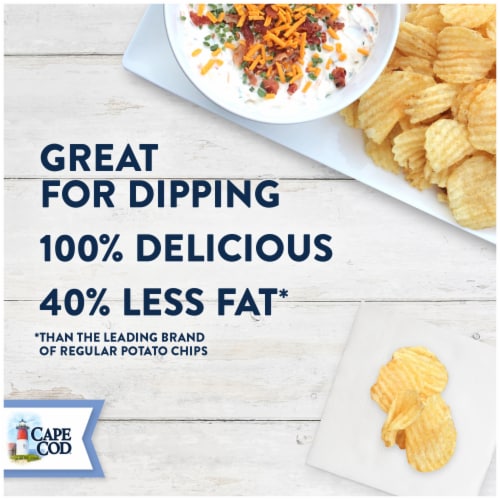 Cape Cod Less Fat Sea Salt Chips Perspective: left