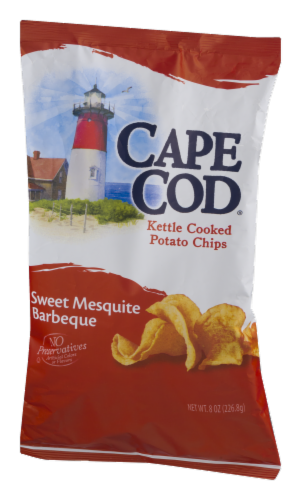 Cape Cod Sweet Mesquite Barbeque Kettle Cooked Potato Chips Perspective: left