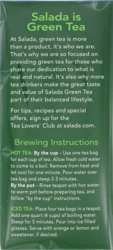 Salada® Citrus Flavored Green Tea Bags Perspective: left