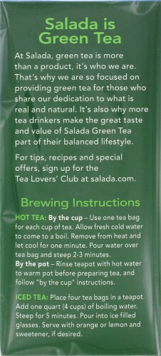 Salada® Citrus Flavored Green Tea Bags Perspective: left