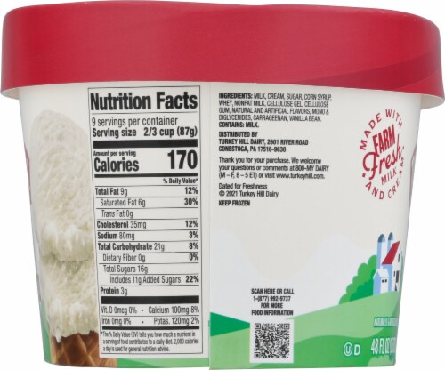 Turkey Hill® Vanilla Bean Ice Cream Perspective: left