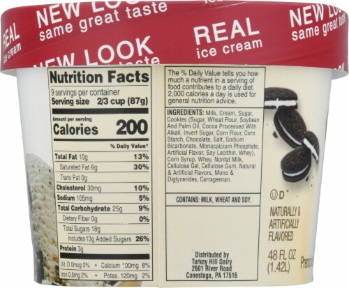 Turkey Hill® Cookies 'N Cream Ice Cream Tub Perspective: left