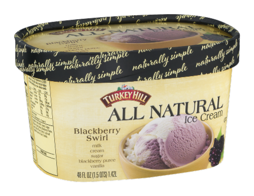 Turkey Hill All Natural Blackberry Swirl Ice Cream Perspective: left
