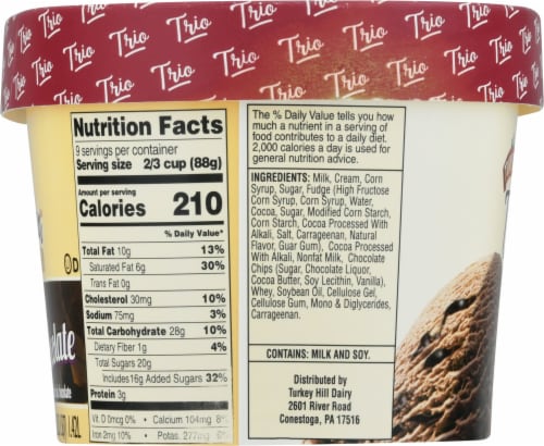 Turkey Hill® Trio'politan® Triple Chocolate Ice Cream Tub Perspective: left