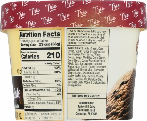 Turkey Hill® Trio'politan® Triple Chocolate Ice Cream Tub Perspective: left
