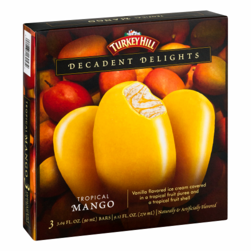 Turkey Hill Decadent Delights Tropical Mango Ice Cream Bars 3 Ct 3 04 Fl Oz Dillons Food Stores