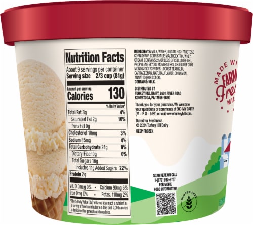 Turkey Hill® Cookie Butter Premium Ice Cream Perspective: left