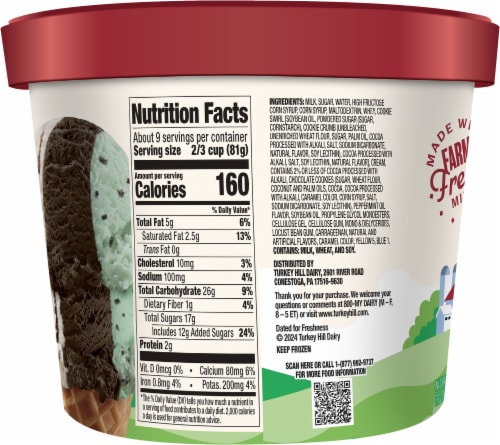 Turkey Hill® Triopolitan® Mint Cookie Ice Cream Perspective: left