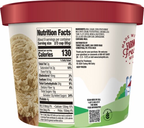 Turkey Hill® Colombian Coffee Ice Cream Tub Perspective: left