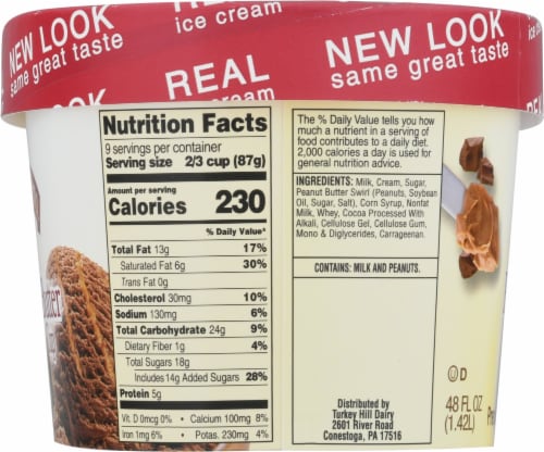 Turkey Hill® Chocolate Peanut Butter Cup Ice Cream Perspective: left