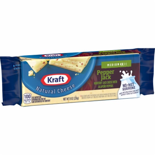 Kraft Pepper Jack Medium Block Cheese Perspective: left