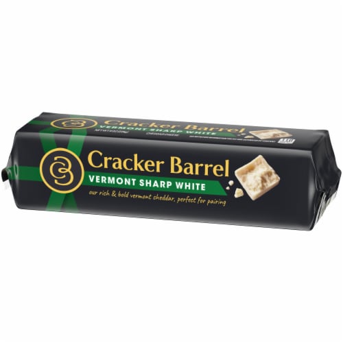 Cracker Barrel Vermont Sharp White Cheddar Cheese Perspective: left