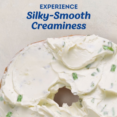 Philadelphia Chive & Onion Cream Cheese Spread Perspective: left