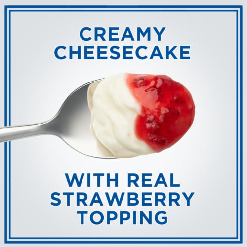 Philadelphia Strawberry Cheesecake Cups, Pack, Cups Perspective: left