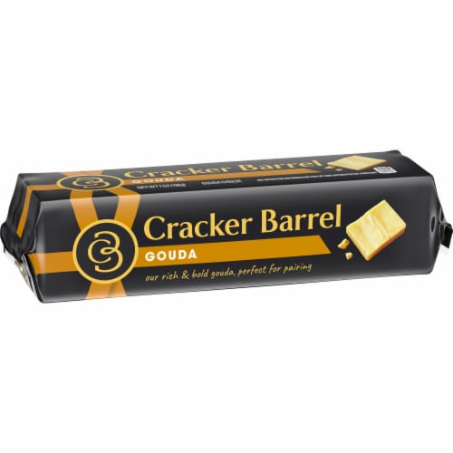 Cracker Barrel Gouda Cheese, 7 oz Block Perspective: left