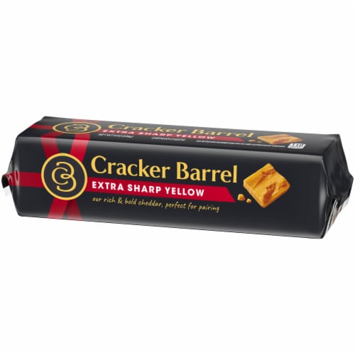 Cracker Barrel Extra Sharp Yellow Cheddar Cheese Perspective: left