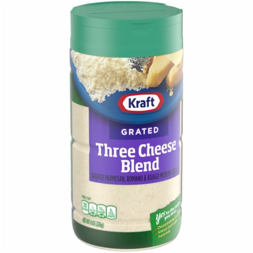 Kraft Three Cheese Blend Grated Cheese Perspective: left