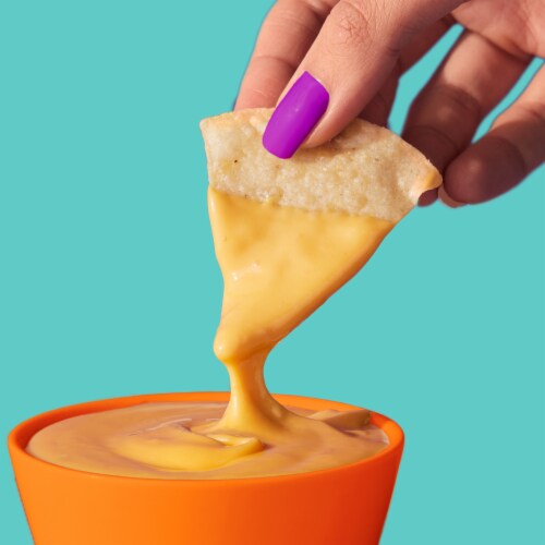 Taco Bell Medium Salsa Con Queso Cheese Dip Perspective: left