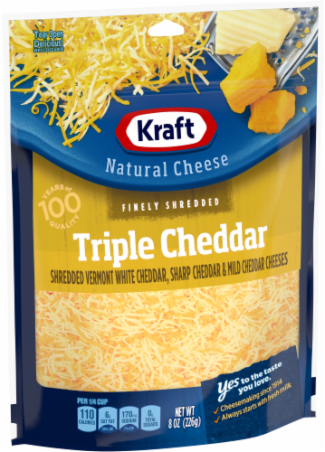 Kraft Triple Cheddar Finely Shredded Cheese, 8 oz - Smith's