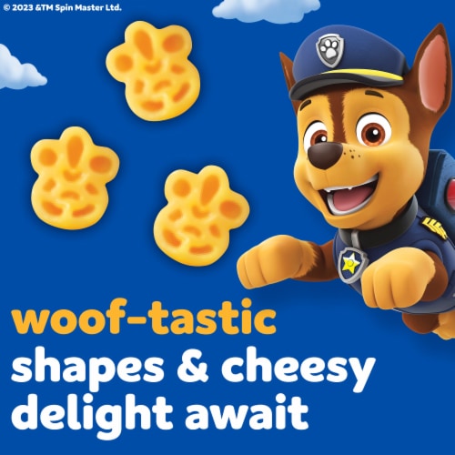 Kraft Mac N Cheese Macaroni and Cheese Dinner with Nickelodeon Paw Patrol Pasta Shapes Perspective: left
