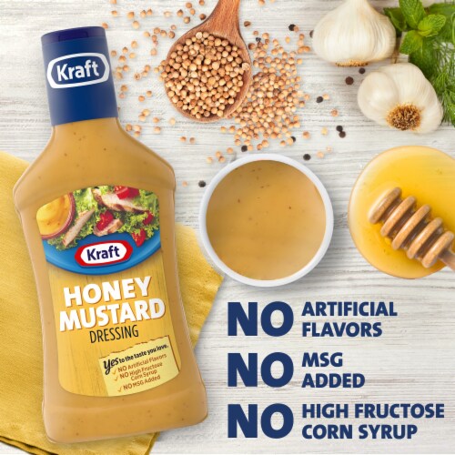 Kraft Honey Mustard Salad Dressing Perspective: left