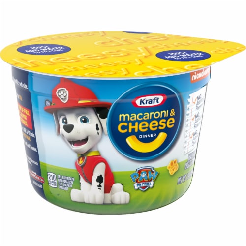 Kraft Mac & Cheese Microwavable Dinner with Nickelodeon Paw Patrol Pasta Shapes Perspective: left