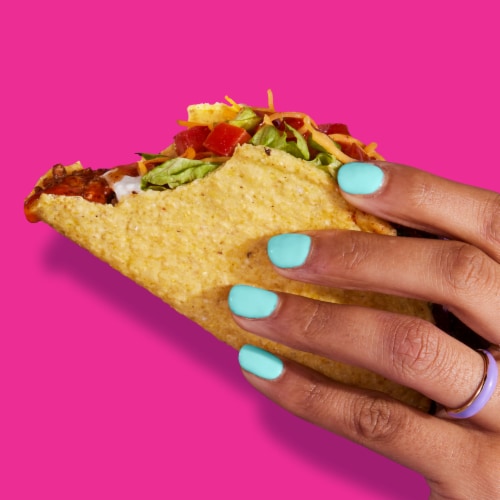 Taco Bell Crunchy Taco Kit with 12 Crunchy Taco Shells, Taco Bell Mild Sauce & Seasoning Box Perspective: left