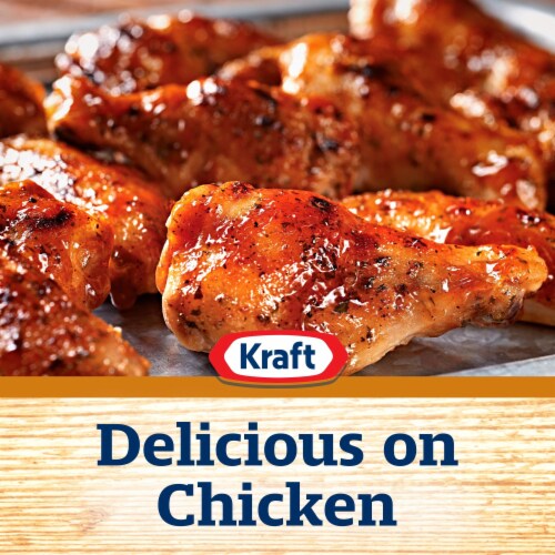 Kraft Hint of Honey Slow-Simmered Barbecue Sauce Value Size, Bottle Perspective: left