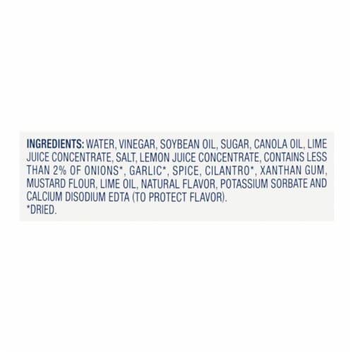 Kraft Zesty Lime Vinaigrette Salad Dressing Perspective: left