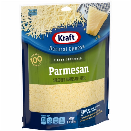 Kraft Parmesan Finely Shredded Cheese Perspective: left