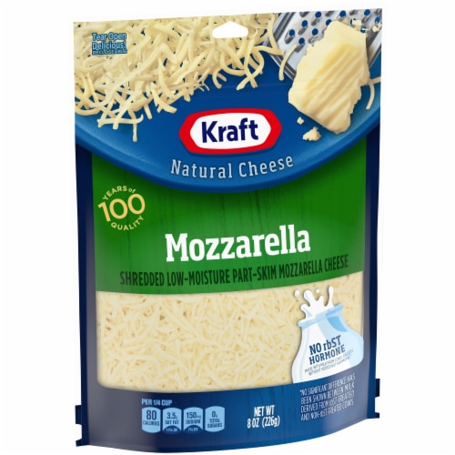 Kraft Mozzarella Shredded Cheese Perspective: left