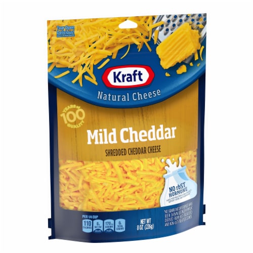 Kraft Mild Cheddar Shredded Cheese Perspective: left