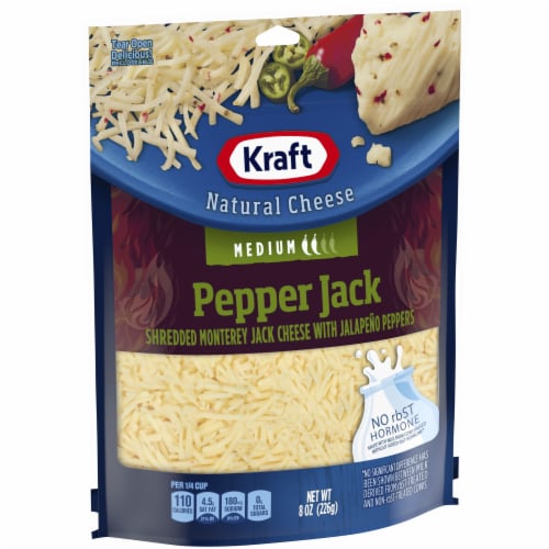 Kraft Pepper Jack Medium Shredded Cheese Perspective: left