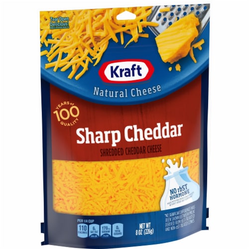 Kraft Sharp Cheddar Shredded Cheese Perspective: left