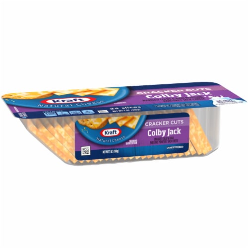 Kraft Colby-Jack Marbled Cheese Cracker Cuts Perspective: left