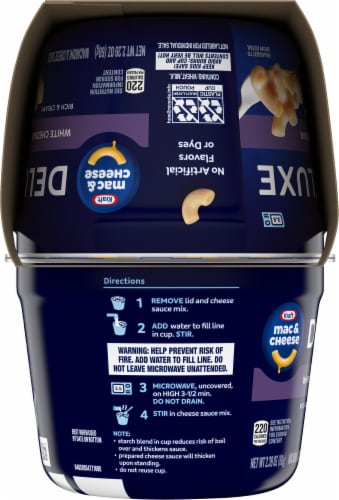 Kraft Deluxe White Cheddar Macaroni & Cheese Dinner Perspective: left