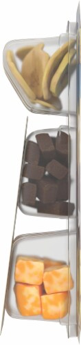 Kraft Trios Snackfulls Colby Jack Cheese Chocolate & Banana Chips Snack Pack Perspective: left