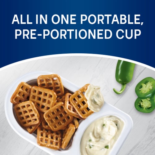 Philadelphia Pretzels & Jalapeno Cream Cheese Dip Snack Perspective: left