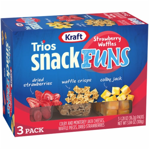 Kraft Trios SnackFuns Strawberry Waffle Snack Packs Perspective: left