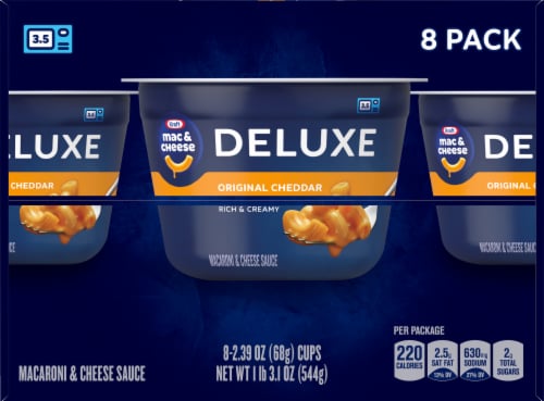 Kraft Deluxe Macaroni & Cheese Dinner Cups Perspective: left