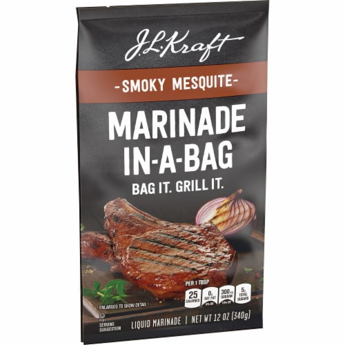 Kraft Marinade In-A-Bag Smoky Mesquite Liquid Marinade Perspective: left