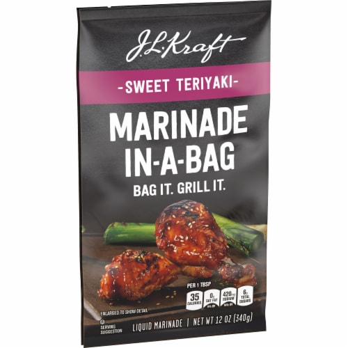 Kraft Marinade In-A-Bag Sweet Teriyaki Liquid Marinade Perspective: left