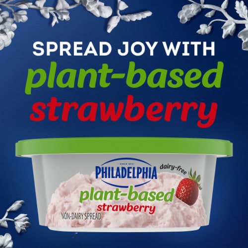 Philadelphia Plant-Based Dairy Free Strawberry Cream Cheese Spread Perspective: left
