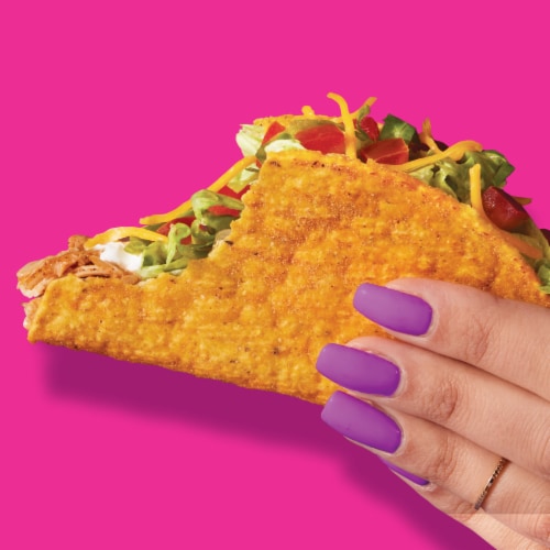 Taco Bell Mild Seasoned Flavor Crunchy Taco Shells Box Perspective: left
