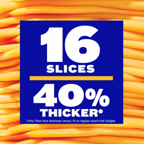 Kraft Singles American Sliced Cheese Ultra Thick, 16 Slices / 16 oz Ralphs