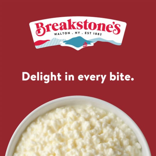 Breakstone's 4% Milkfat Min.Small Curd Cottage Cheese Perspective: left