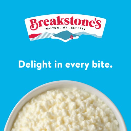 Breakstone's Lowfat Small Curd Cottage Cheese with 2% Milkfat, 24 oz Tub Perspective: left