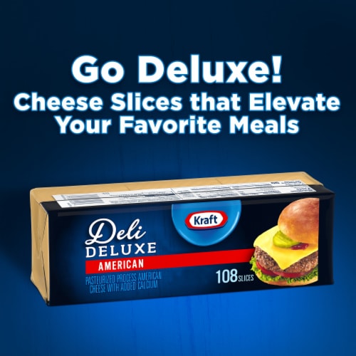 Kraft Deli Deluxe American Cheese Slices Perspective: left